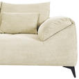 ECKSOFA in Cord Beige  - Beige/Schwarz, KONVENTIONELL, Textil/Metall (176/311cm) - Carryhome