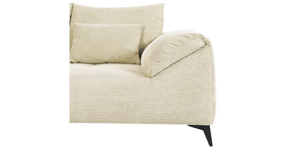 ECKSOFA in Cord Beige  - Beige/Schwarz, KONVENTIONELL, Textil/Metall (176/311cm) - Carryhome