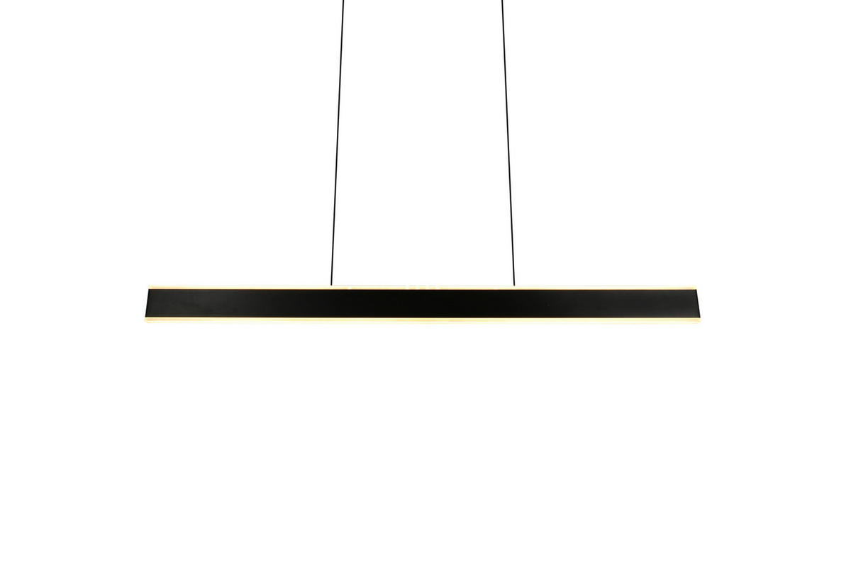 LED-HÄNGELEUCHTE 120/10/60-180 cm  - Schwarz/Weiß, Design, Kunststoff/Metall (120/10/60-180cm)