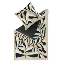WENDEBETTWÄSCHE SW-Plant anthrazit Satin 135/200 cm  - Anthrazit/Beige, Design, Textil (135/200cm) - Schöner Wohnen