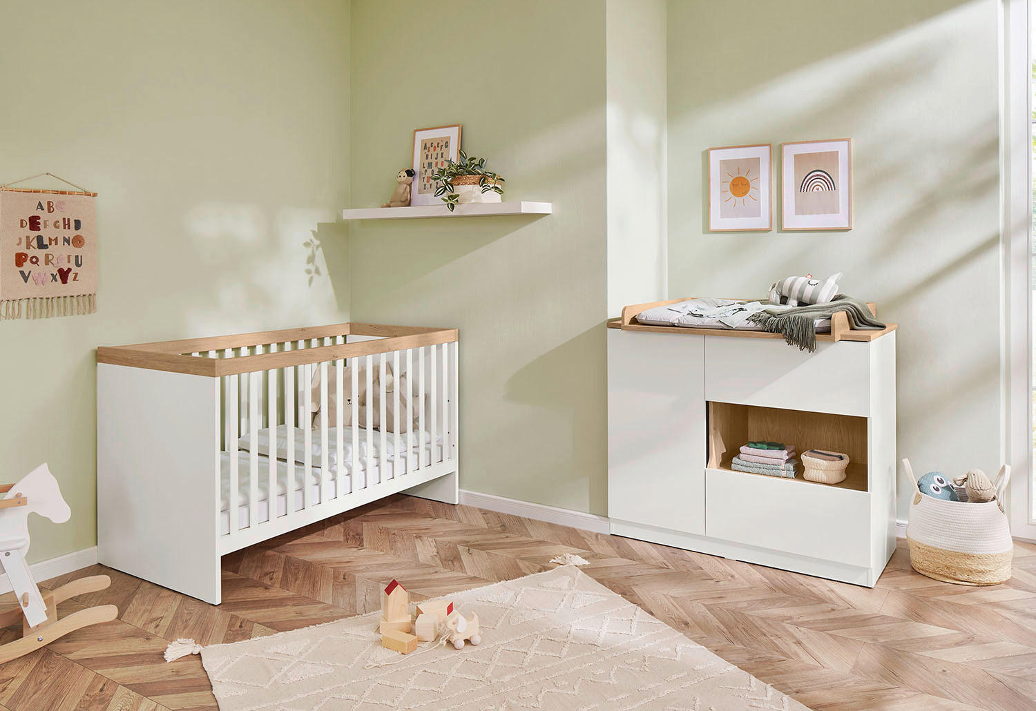 BABYZIMMER  - Naturfarben/Weiß, Basics, Holz - Pinolino