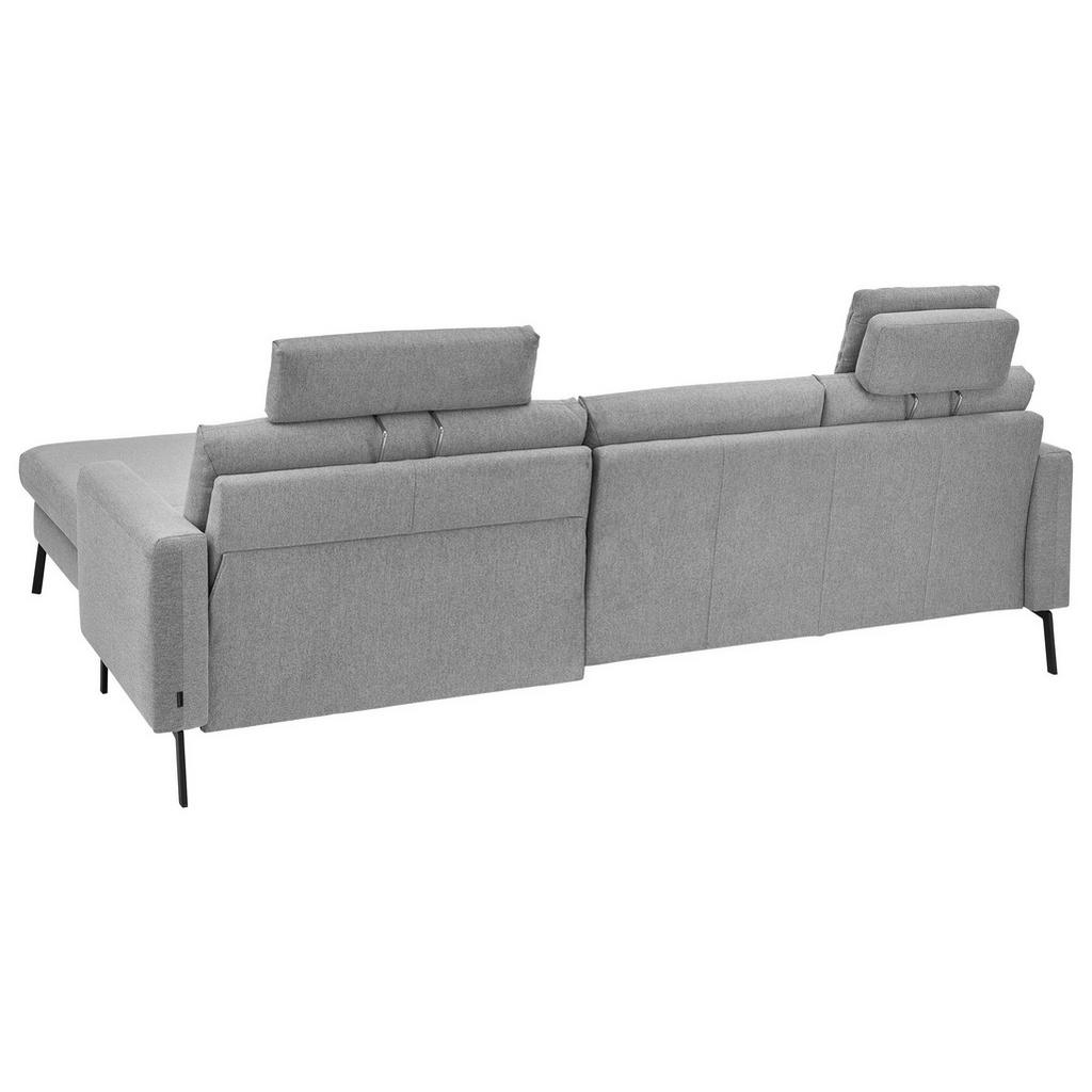 Thumbnail - Musterring Ecksofa, Grau, Textil, 3-Sitzer, nicht einzeln stellbar, L-Form, Ottomane rechts, 270x187 cm, Goldenes M, Dgm...