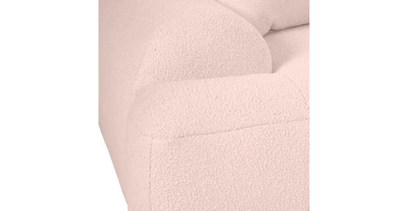 ECKSOFA Rosa Flachgewebe  - Schwarz/Rosa, KONVENTIONELL, Kunststoff/Textil (195/286cm) - Carryhome