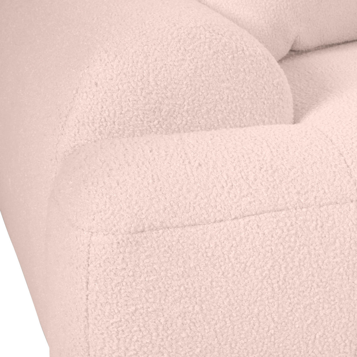 ECKSOFA in Flachgewebe Rosa  - Schwarz/Rosa, Konventionell, Kunststoff/Textil (286/195cm) - Carryhome