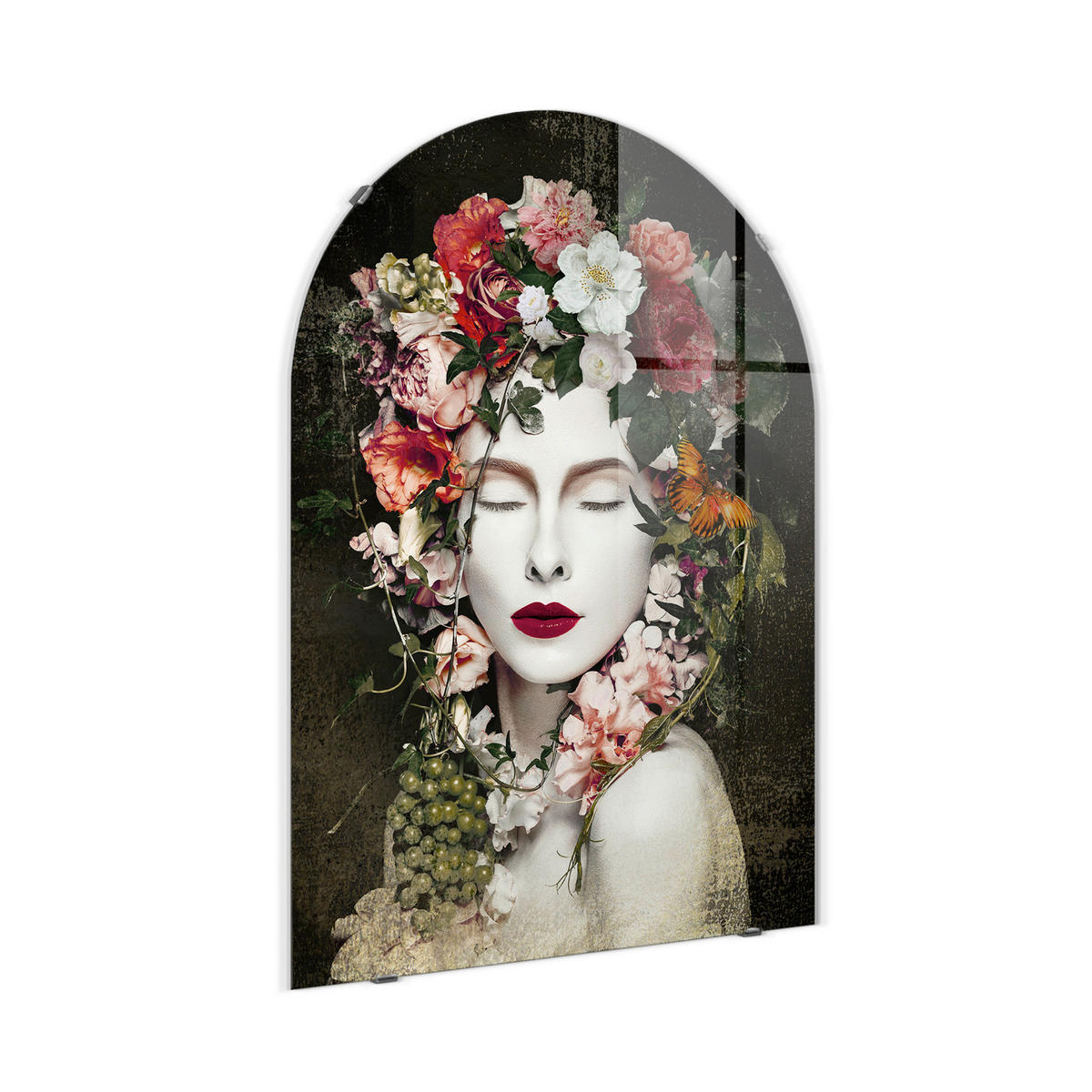 GLASBILD Frauen 70/100 cm  - Weiß, Basics, Glas/Papier (70/100cm)