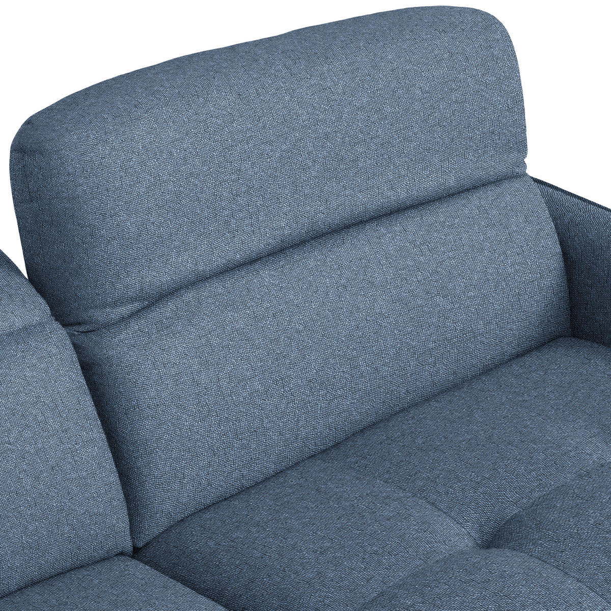 ECKSOFA Flachgewebe Blau  - Blau/Schwarz, Design, Textil/Metall (246/175cm) - Celina