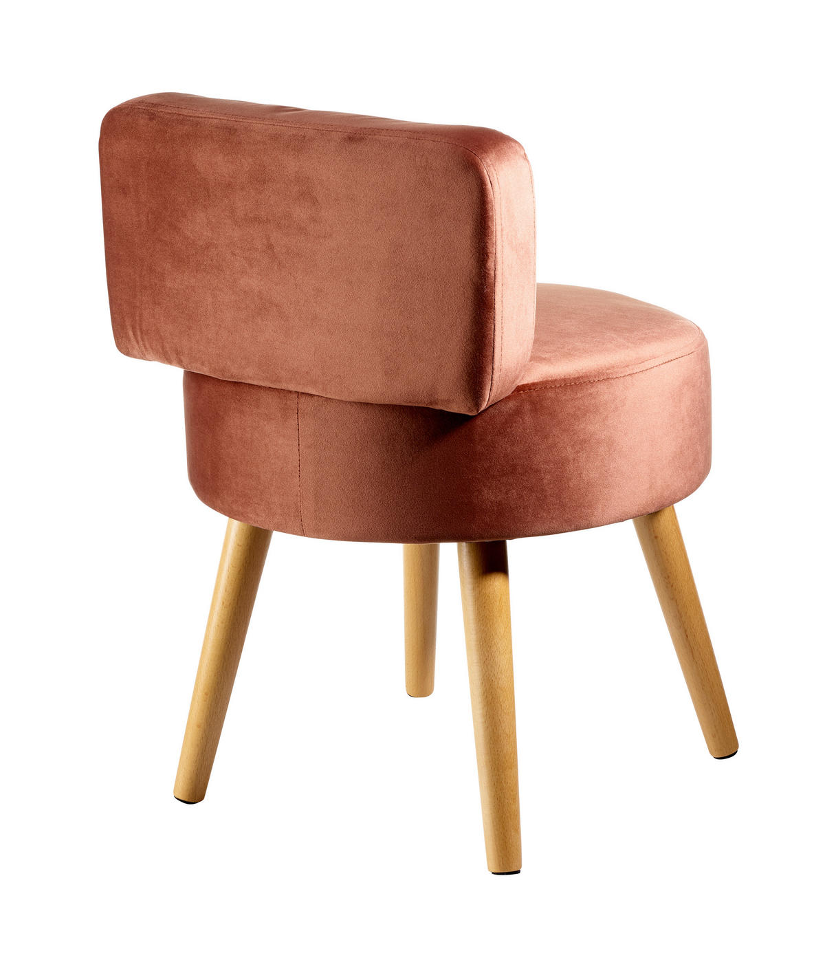SESSEL in Samt Rostfarben  - Rostfarben, Design, Holz/Textil (44/58/44cm) - Echtwerk