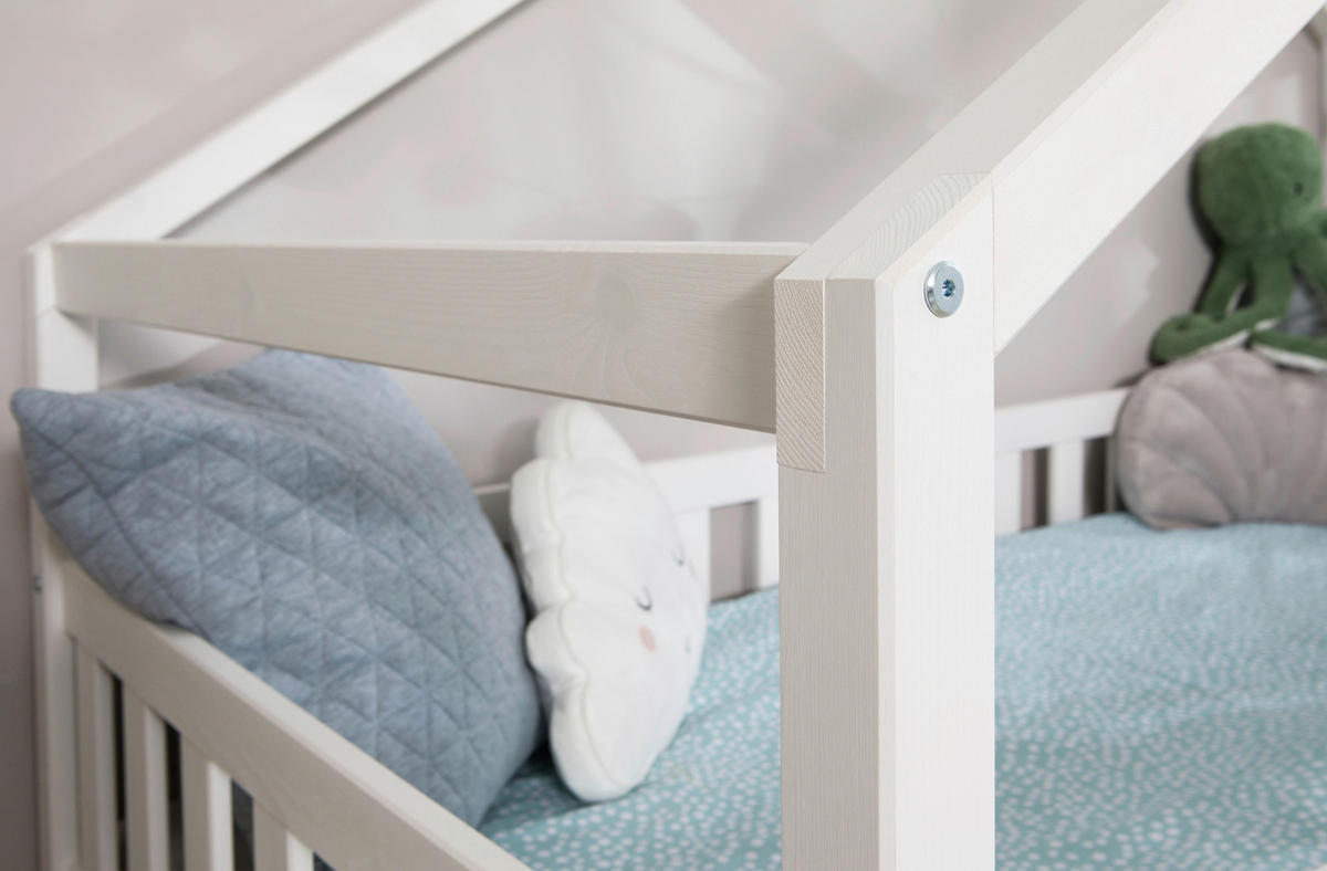 HAUSBETT 100/200 cm Weiss  - Weiss, Modern, Holz (100/200cm) - MID.YOU