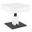 COUCHTISCH 70/70/46,5-66 cm quadratisch Schwarz, Weiß  - Schwarz/Weiß, Design, Holzwerkstoff/Metall (70/70/46,5-66cm) - Carryhome