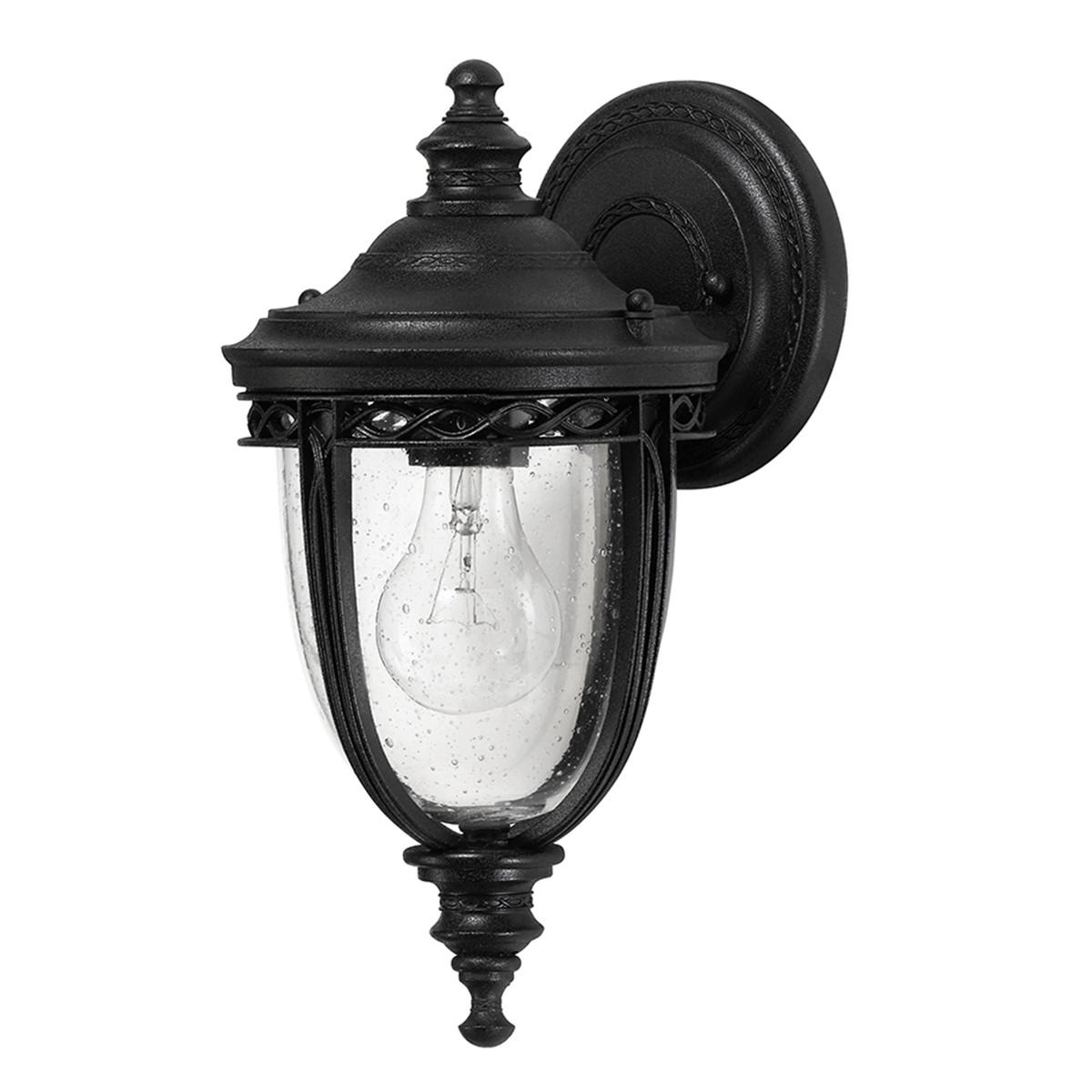 AUSSENWANDLEUCHTE - Schwarz, Basics, Glas/Metall (16.7/32.1/19.1cm) - Elstead Lighting