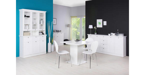 VITRINE  in Weiß  - Schwarz/Weiß, LIFESTYLE, Holzwerkstoff/Metall (120/200/40cm) - Carryhome