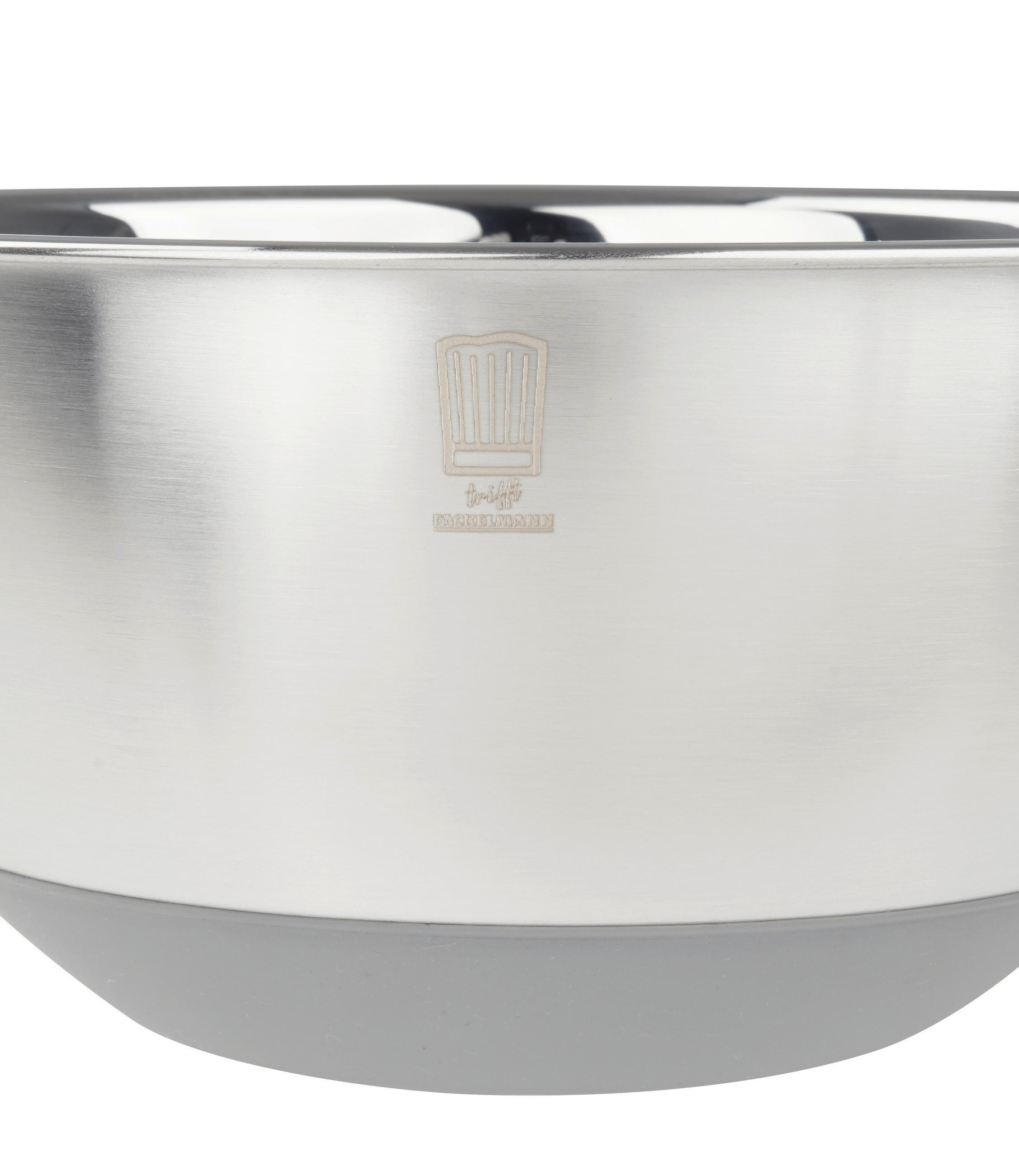 SCHÜSSEL   - Silberfarben/Grau, Design, Kunststoff/Metall (4000ml) - Chefkoch+Fackelmann