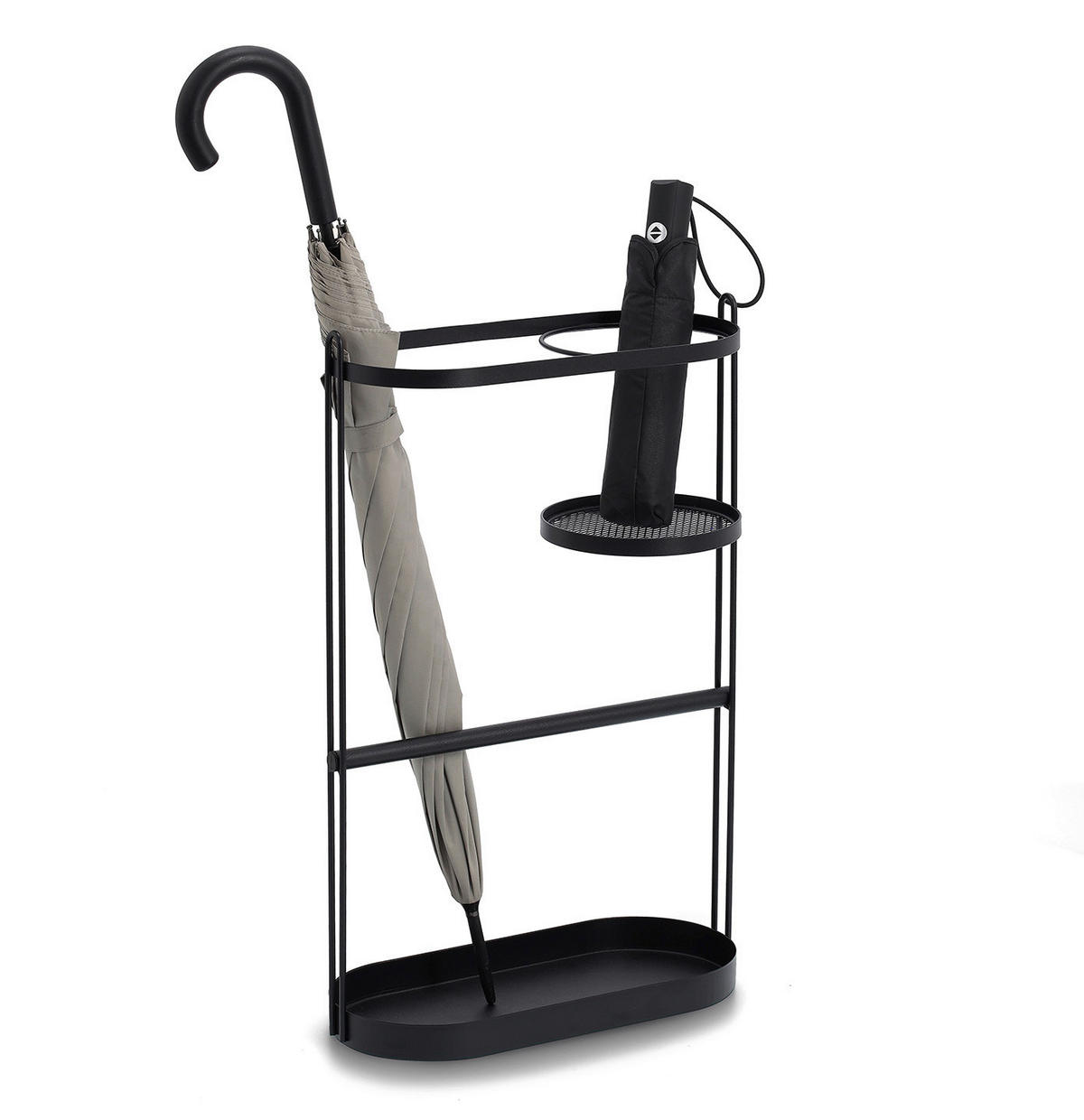 SCHIRMSTÄNDER Metall Schwarz  - Schwarz, Basics, Metall (58/35,8/16cm) - Zeller Present