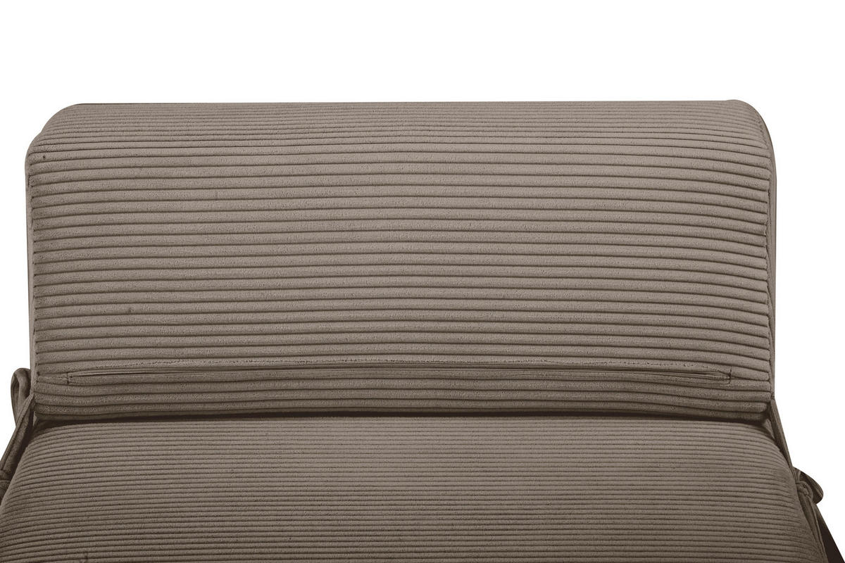 SCHLAFSESSEL Cord Braun    - Braun, Design, Textil/Metall (75/58/80cm) - Livetastic
