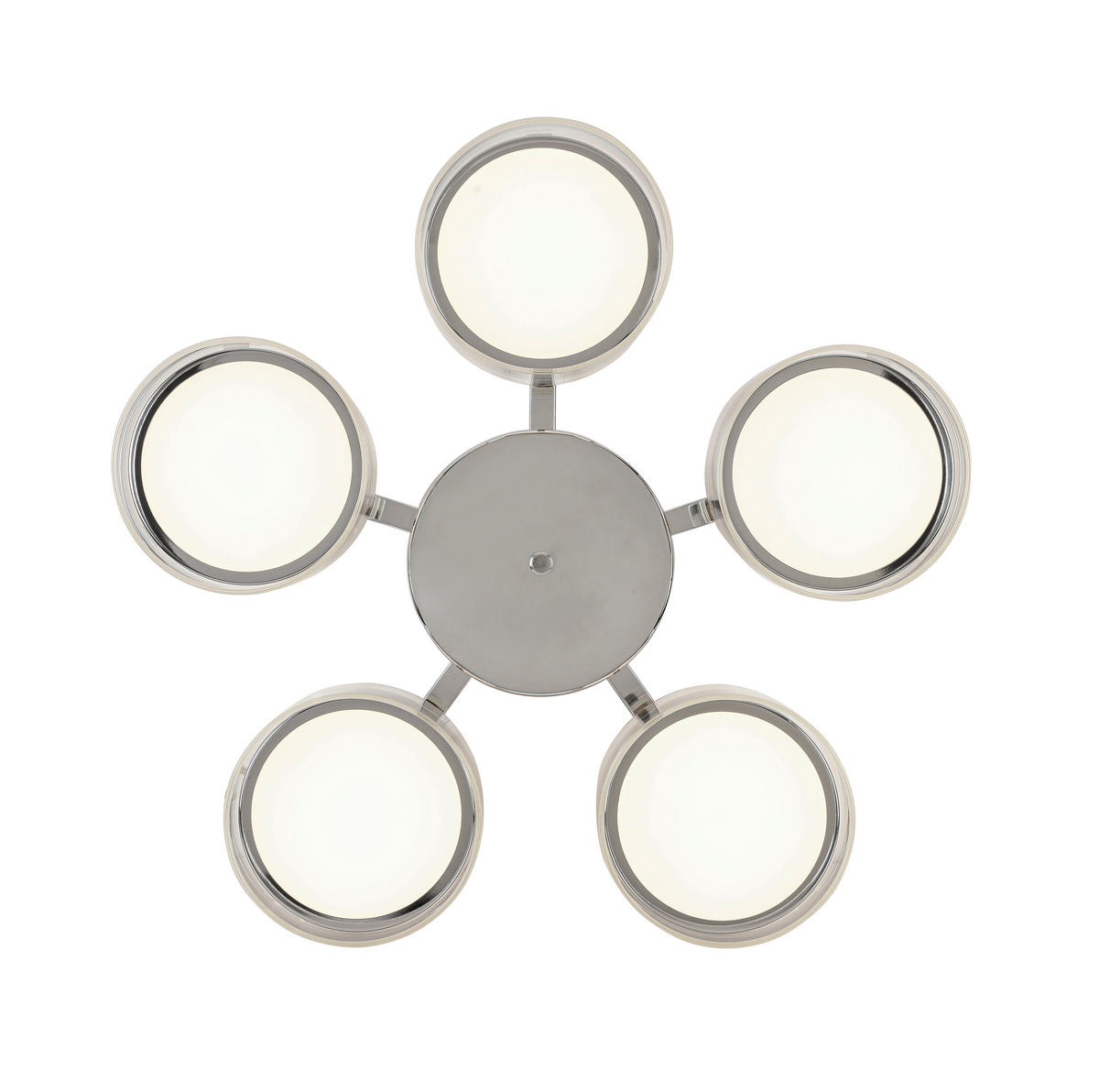 LED MENNYEZETI LÁMPA - krómszínű, Design, műanyag/Üveg (62/17,5cm) - Ambiente