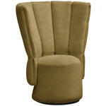 COCKTAILSESSEL - Dunkelgelb/Schwarz, Design, Holz/Textil (92/113/70cm) - Belluti