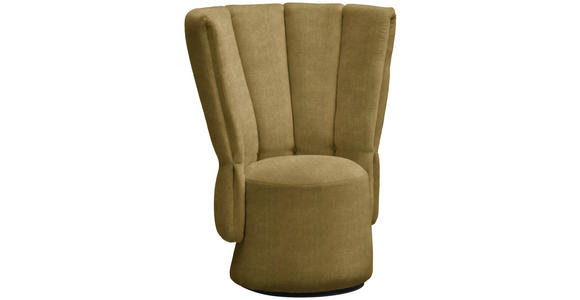 COCKTAILSESSEL - Dunkelgelb/Schwarz, Design, Holz/Textil (92/113/70cm) - Belluti