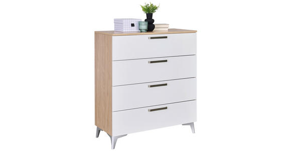 REGAL Eichefarben - Eichefarben/Schwarz, KONVENTIONELL, Holzwerkstoff/Kunststoff (46/90/40cm) - Hom`in