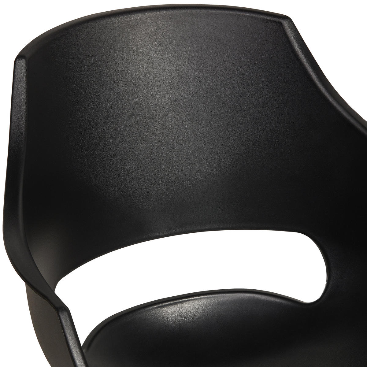 ARMLEHNSTUHL  in Eisen matt  - Schwarz, MODERN, Kunststoff/Metall (58/88/58cm) - MID.YOU