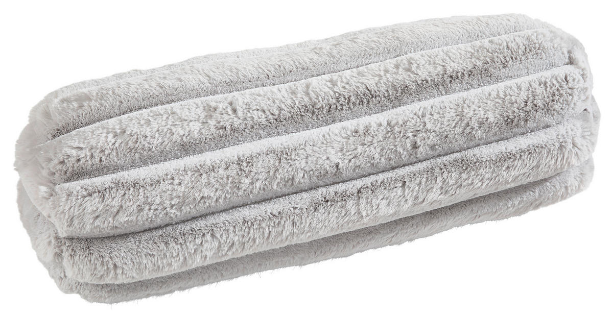 FELLKISSENHÜLLE  - Silberfarben, Textil (22/70cm) - Novel