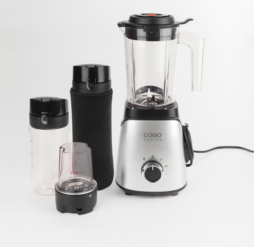 Caso Design Standmixer Schwarz, Hellgrau 17x37x16 cm