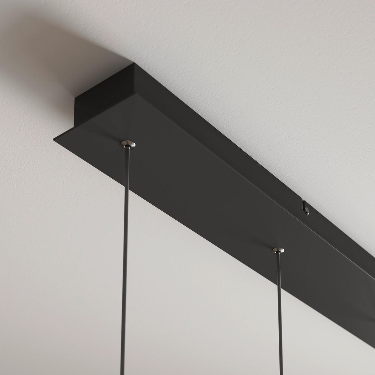 LED-HÄNGELEUCHTE Glasgow 90/10/180 cm   - Klar/Schwarz, Design, Glas/Metall (90/10/180cm) - Dieter Knoll