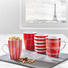 KAFFEEBECHERSET 4-teilig Keramik Porzellan Rot - Rot, Basics, Keramik (0,25l) - Homeware