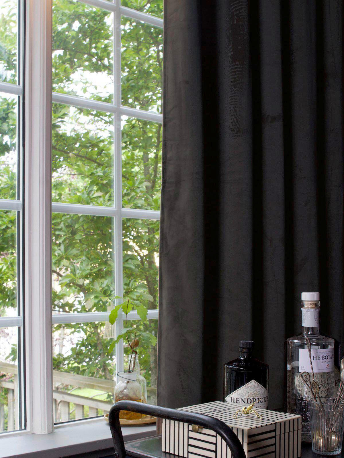 FERTIGVORHANG Verdunkelung  - Anthrazit, Basics, Textil (135/280cm) - Svanefors