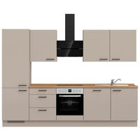KÜCHENLEERBLOCK 300 cm   in Eichefarben, Sandfarben  - Sandfarben/Eichefarben, MODERN, Holzwerkstoff/Metall (300cm) - Nobilia