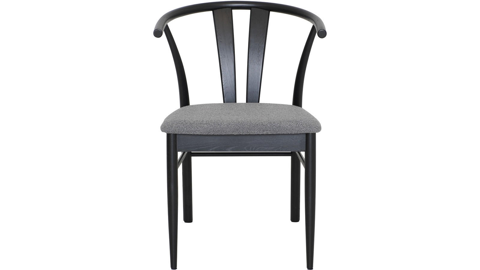 STOL bouclé  - greige/svart, Design, trä/textil (54/79/54cm) - Best Price