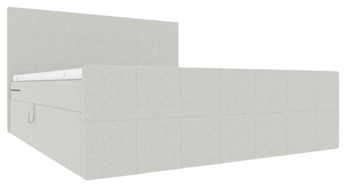 BOXBETT 160/200 cm  in Hellgrau  - Hellgrau, KONVENTIONELL, Kunststoff/Textil (160/200cm) - Boxxx