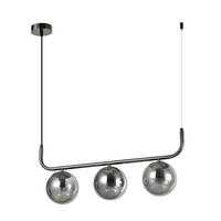HÄNGELEUCHTE Alisa 122.5/60/13 cm  - Graphitfarben, KONVENTIONELL, Metall (122.5/60/13cm)