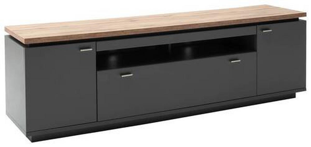 TV-ELEM 210/65/50 cm  - Wotan tölgy/szürke, Design, faalapú anyag/fém (210/65/50cm) - Stylife