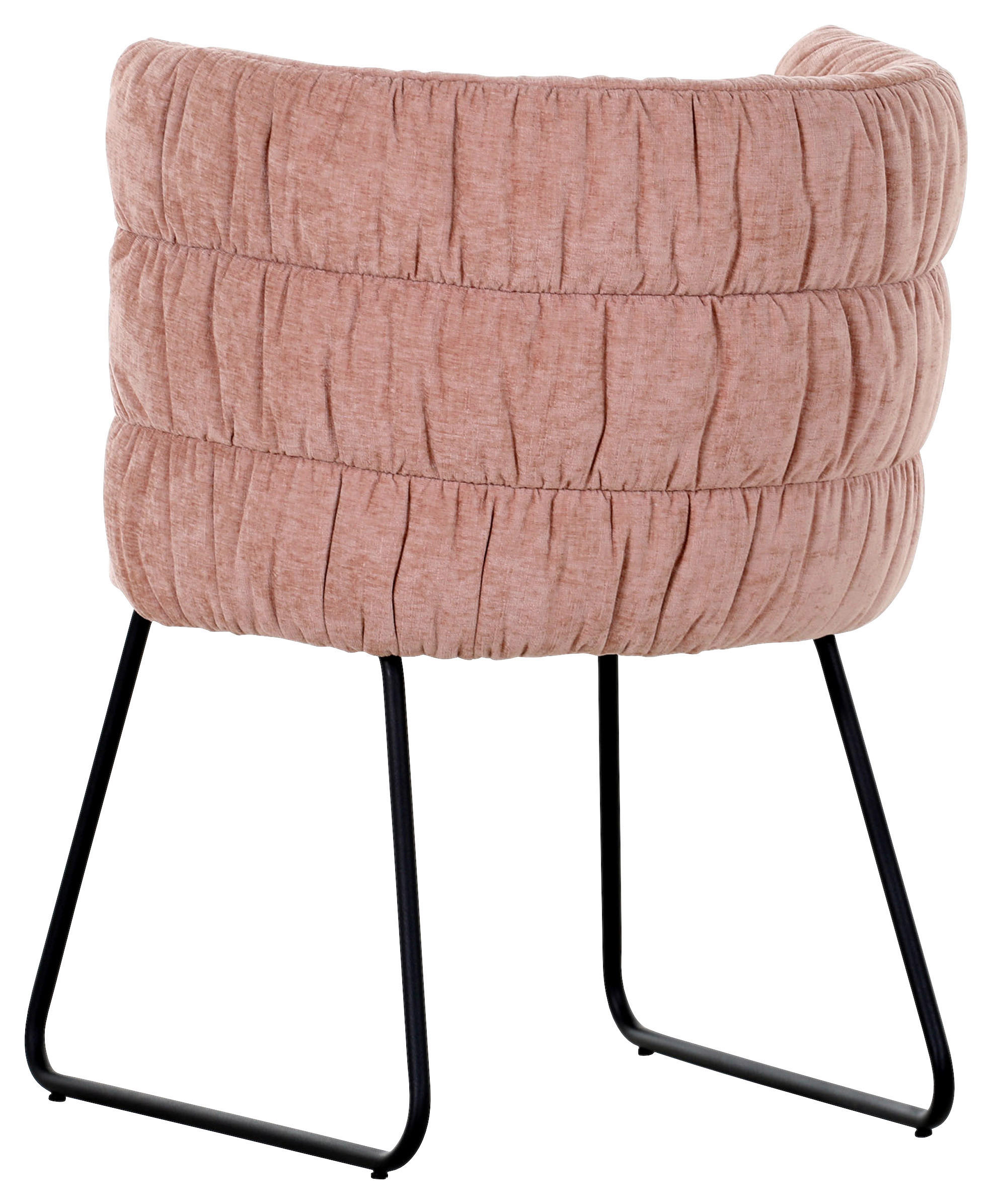 STUHL Flachgewebe Schwarz, Rosa  - Schwarz/Rosa, Basics, Textil/Metall (62/80/62cm) - Carryhome