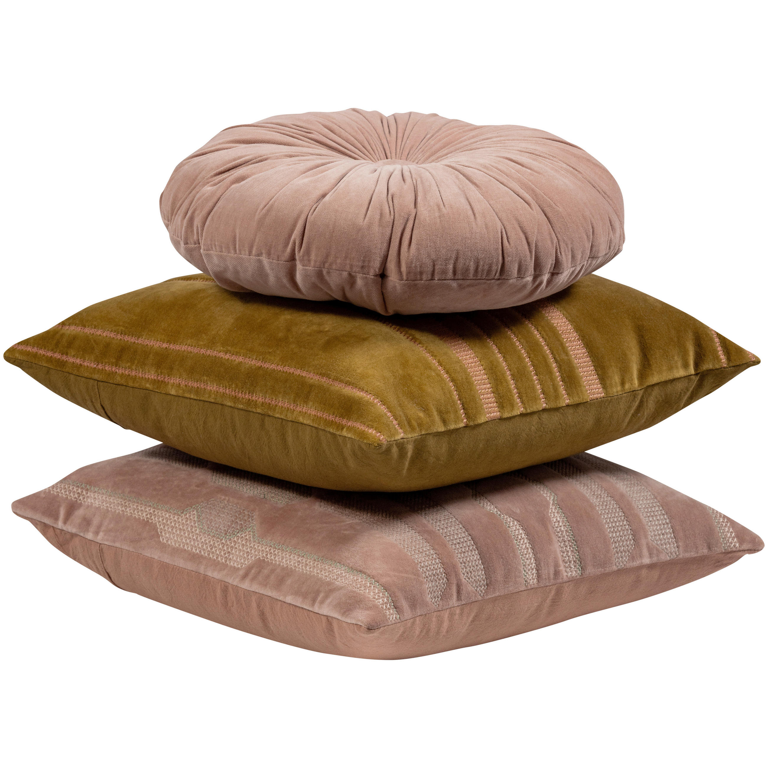 Livetastic Zierkissenset Feis Natur, Pink, Bronze 45x45 cm