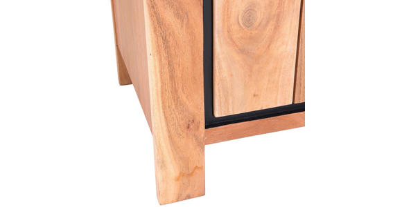 SIDEBOARD in 135/80/44 cm - Schwarz/Akaziefarben, LIFESTYLE, Glas/Holz (135/80/44cm) - Landscape