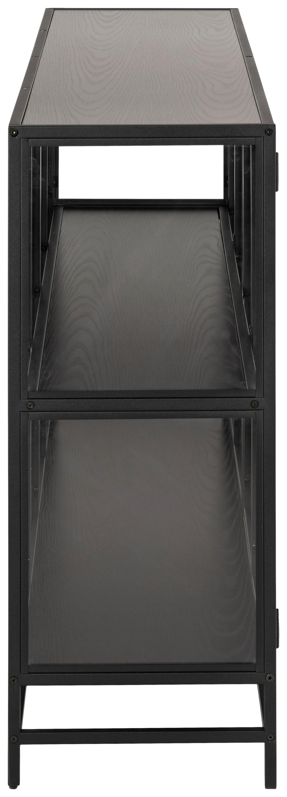SIDEBOARD Seaford  in 152,4/86,4/35 cm  - Schwarz, Trend, Glas/Holzwerkstoff (152,4/86,4/35cm)