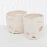 MÉCSESTARTÓ - fehér, Basics, kerámia (9/9cm)