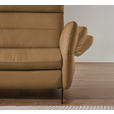 ECKSOFA in Echtleder Honig  169/298 cm  - Schwarz/Honig, Design, Leder/Metall (169/298cm) - Dieter Knoll