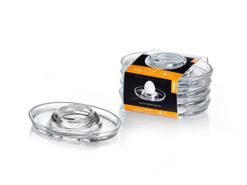 EIERBECHERSET Glas 4-teilig  - Klar, Basics, Glas (13/9/7cm) - Ritzenhoff Breker