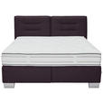 BOXSPRINGBETT 200/200 cm  in Brombeere  - Chromfarben/Brombeere, KONVENTIONELL, Textil (200/200cm) - Dieter Knoll