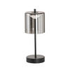 AKKU-TISCHLEUCHTE Riva 13/34,50 cm   - Sandfarben/Schwarz, Design, Glas/Metall (13/34,50cm)