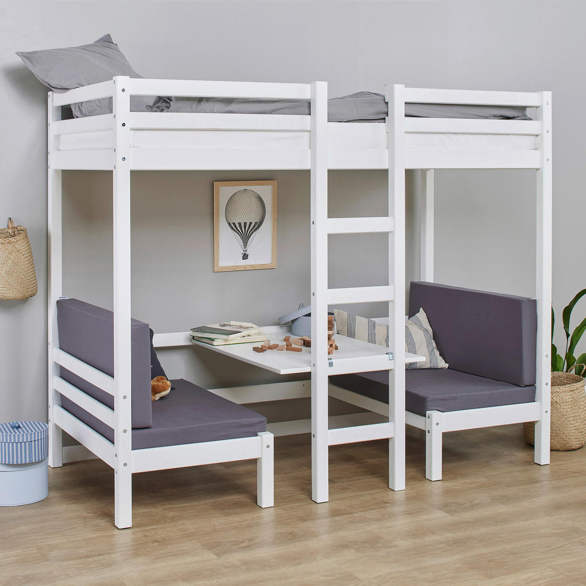 ETAGENBETT - Weiß, MODERN, Holz (90/200cm) - MID.YOU