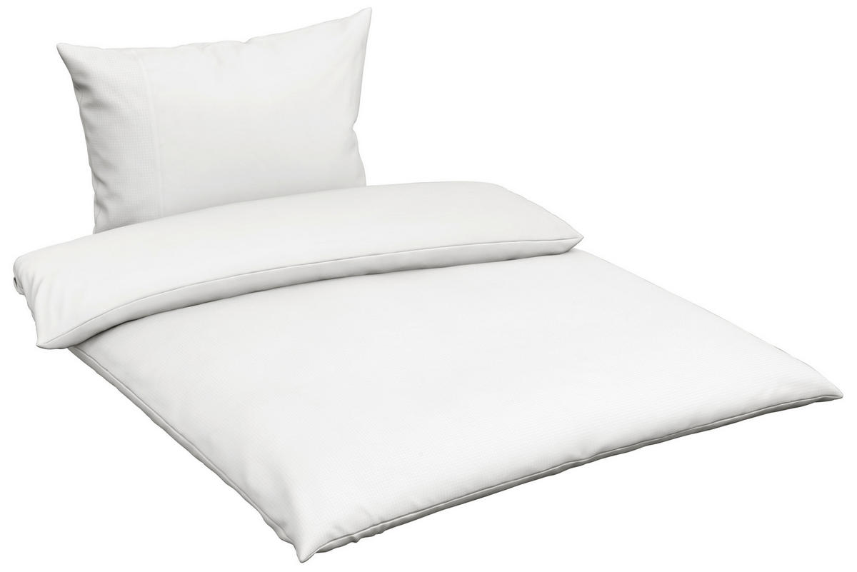 POSTELJINA 140/200 cm vafel tkanina bela  - bela, Konvencionalno, tekstil (140/200cm)
