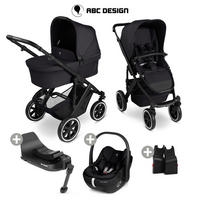 KINDERWAGENSET Salsa 5 Air 4in1 Set Calla  - Schwarz, Basics, Textil/Metall (63/118/95.5cm) - ABC Design