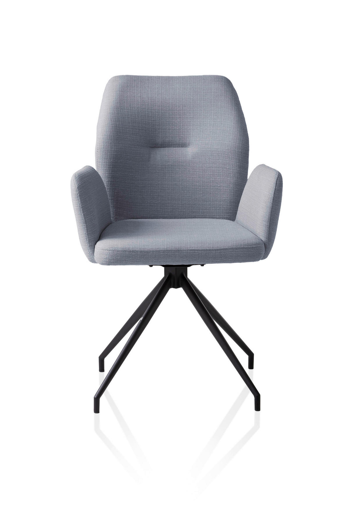 OTOČNÁ STOLIČKA, tkaná textília, tmavosivá - čierna/tmavosivá, Modern, kov/textil (59/88/58cm) - Livetastic