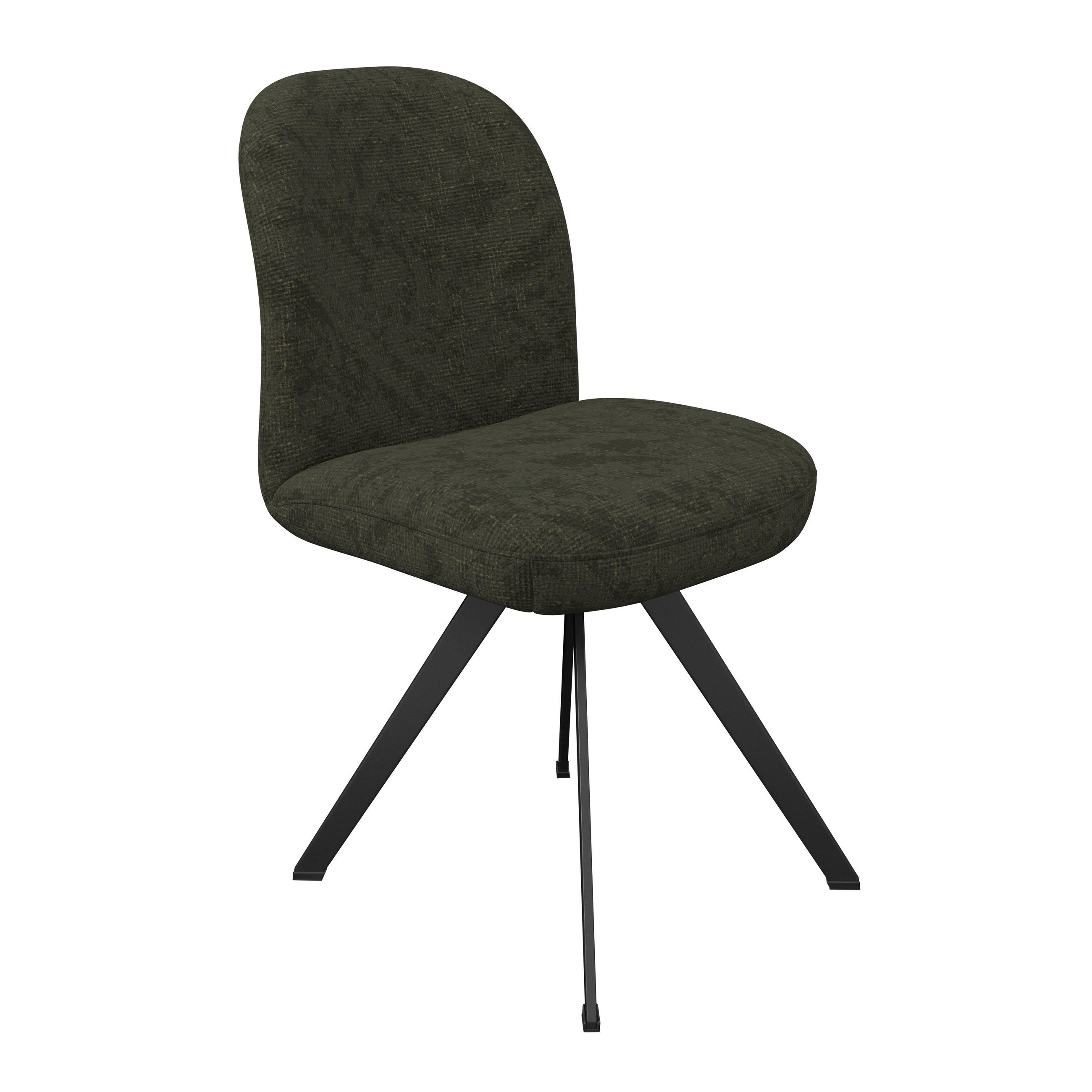 STUHL - Schwarz/Grün, MODERN, Textil/Metall (47/91/61cm) - Livetastic