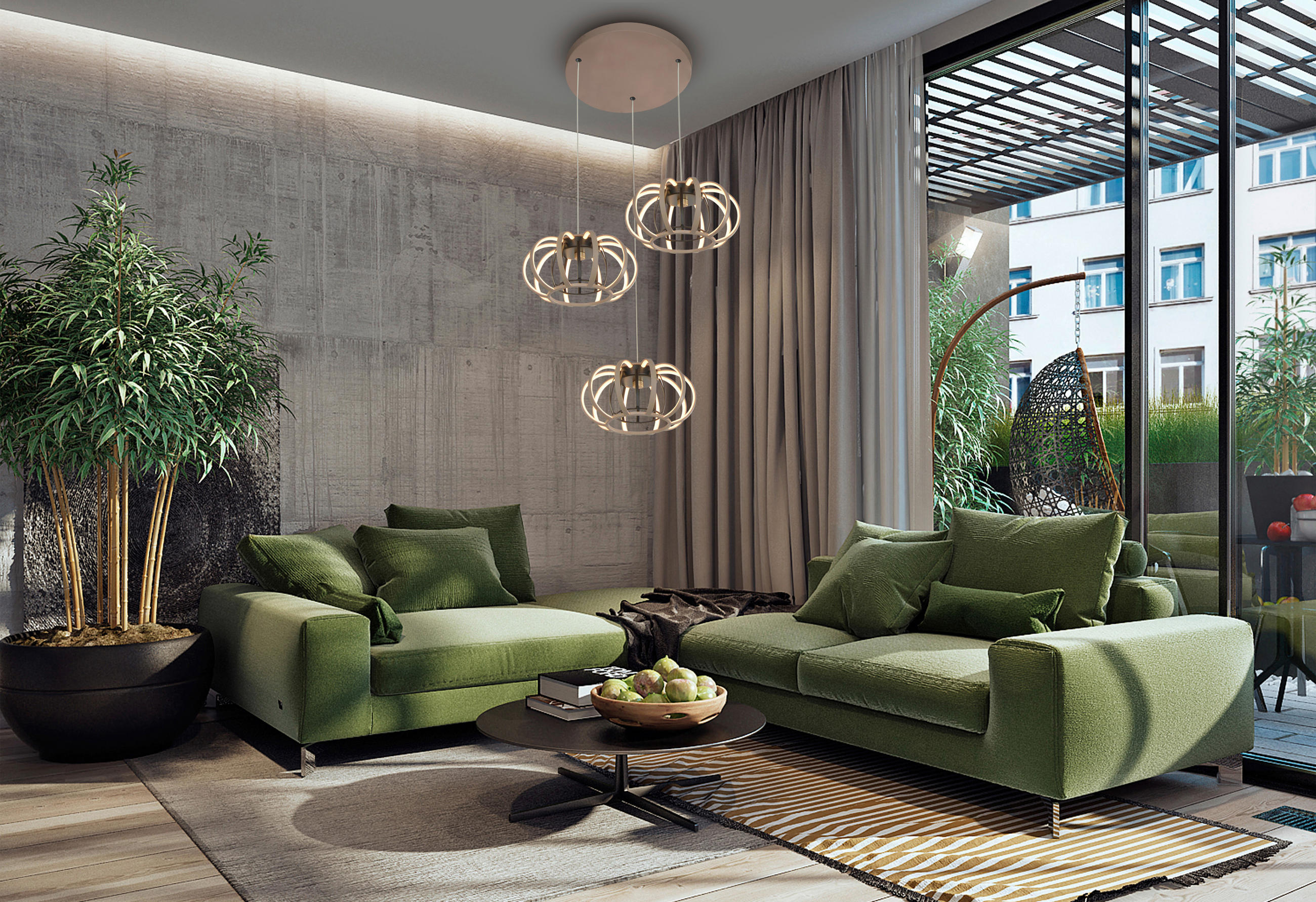 PENDUL LED - nisipiu, Design, metal (35/150cm)