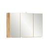 SPIEGELSCHRANK 100/64/20 cm  - Eiche Wotan/Alufarben, Natur, Glas/Holzwerkstoff (100/64/20cm) - Xora
