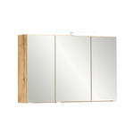 SPIEGELSCHRANK 100/64/20 cm  - Eiche Wotan/Alufarben, Natur, Glas/Holzwerkstoff (100/64/20cm) - Xora